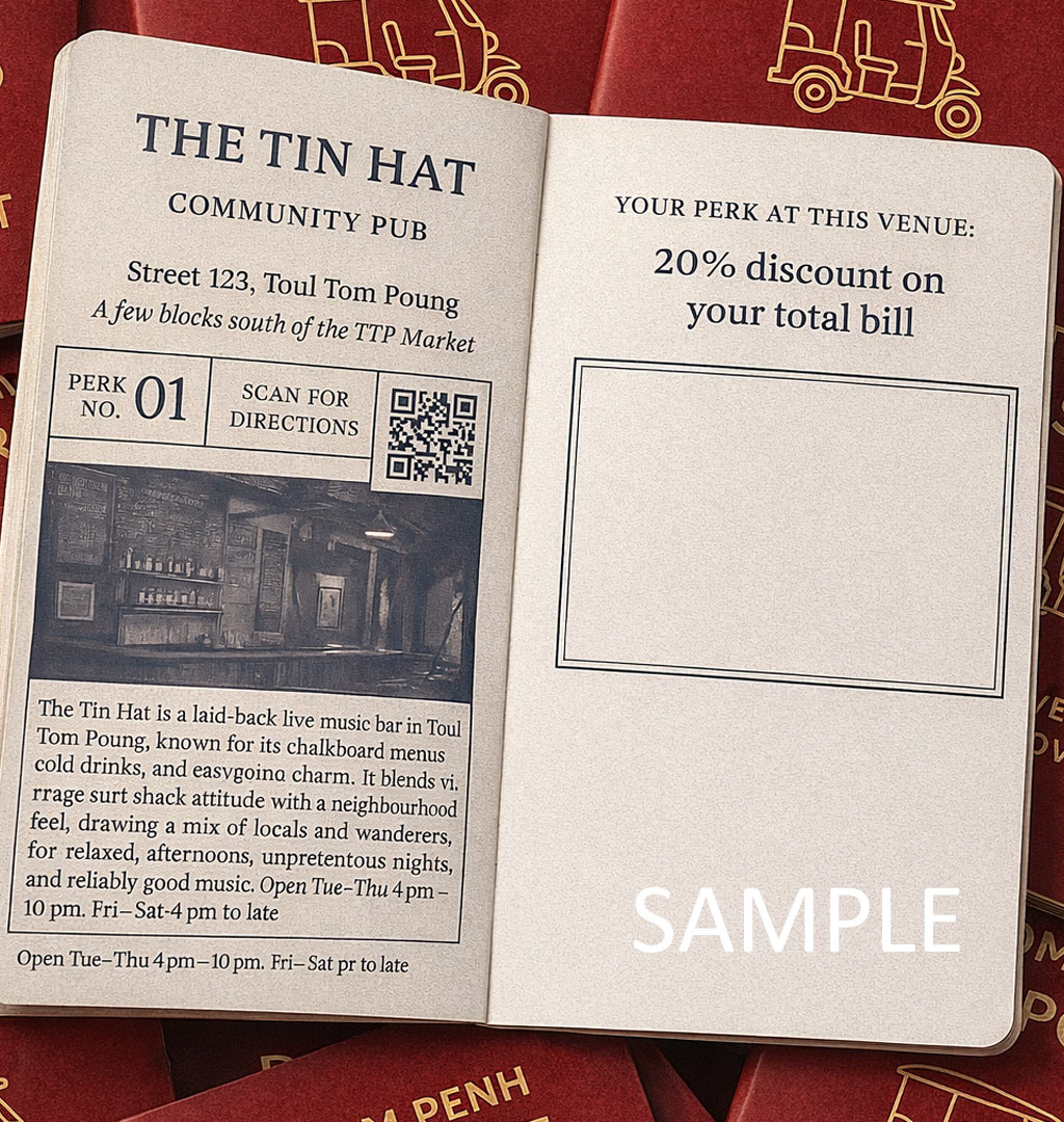 Venue pages inside the passport